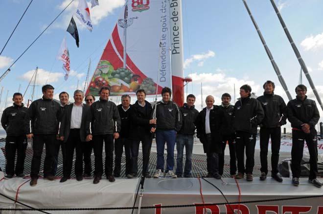 Baptême du Maxi 80 Prince de Bretagne ©  Marcel Mochet